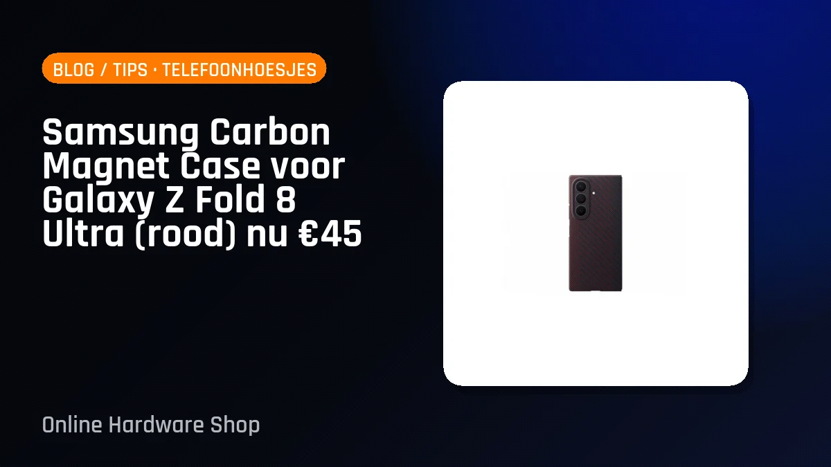 Samsung Carbon Magnet Case voor Galaxy Z Fold 8 Ultra (rood) nu €45
