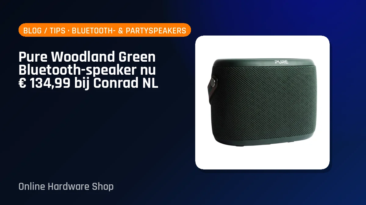 Pure Woodland Green Bluetooth-speaker nu € 134,99 bij Conrad NL