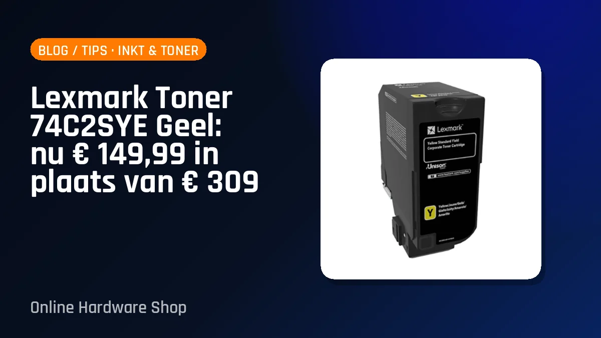 Lexmark Toner 74C2SYE Geel: nu € 149,99 in plaats van € 309